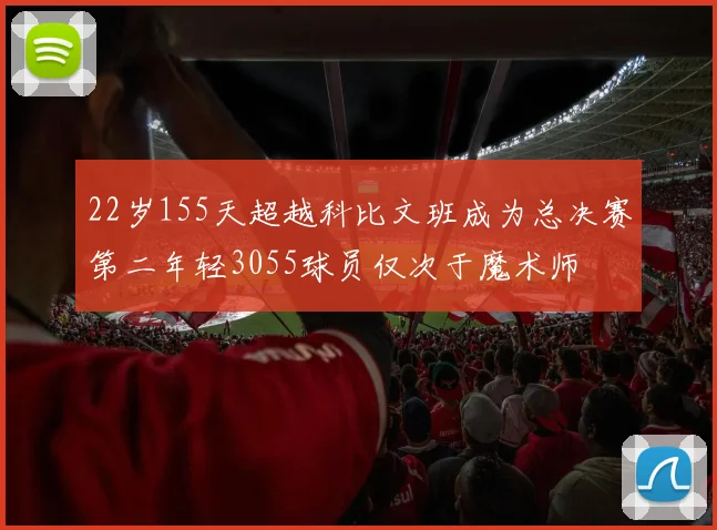 22岁155天超越科比文班成为总决赛第二年轻3055球员仅次于魔术师